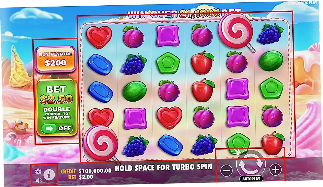 Sweet Bonanza slot gameplay screenshot